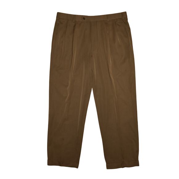BROOKS BROTHERS $158 Olive Pleated Wool Cuffed Dress Pant Men's 37 - Picture 1 of 3